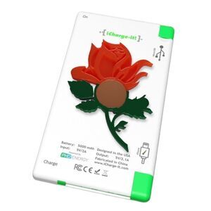 Power Bank With Rose Charm iPhone Android Cell Phone Tablet